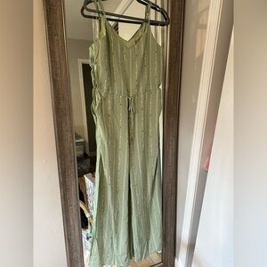 Final Touch Sage Jumpsuit